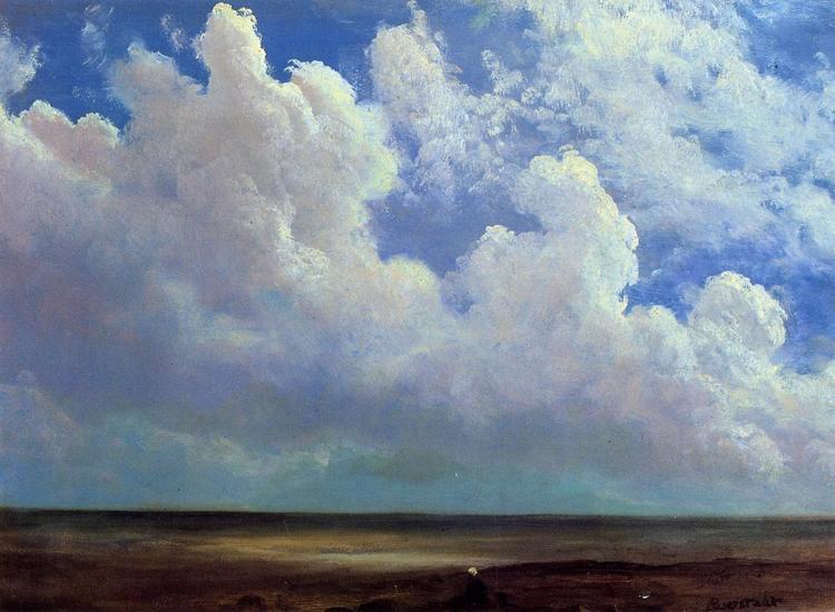 Albert Bierstadt Oil Painting Beach Scene